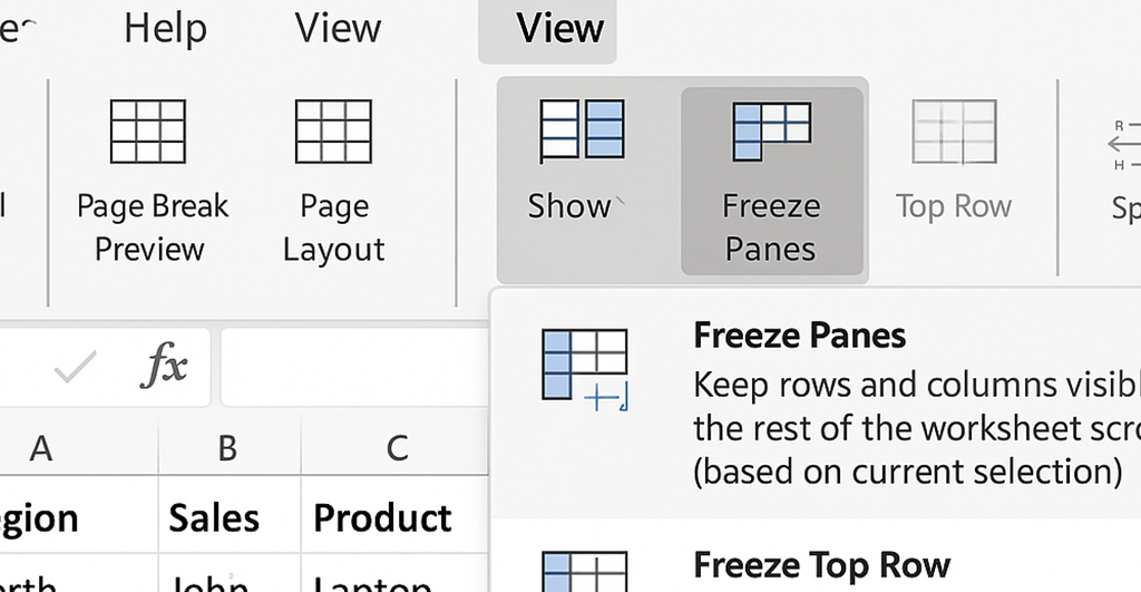 Freeze Panes Example