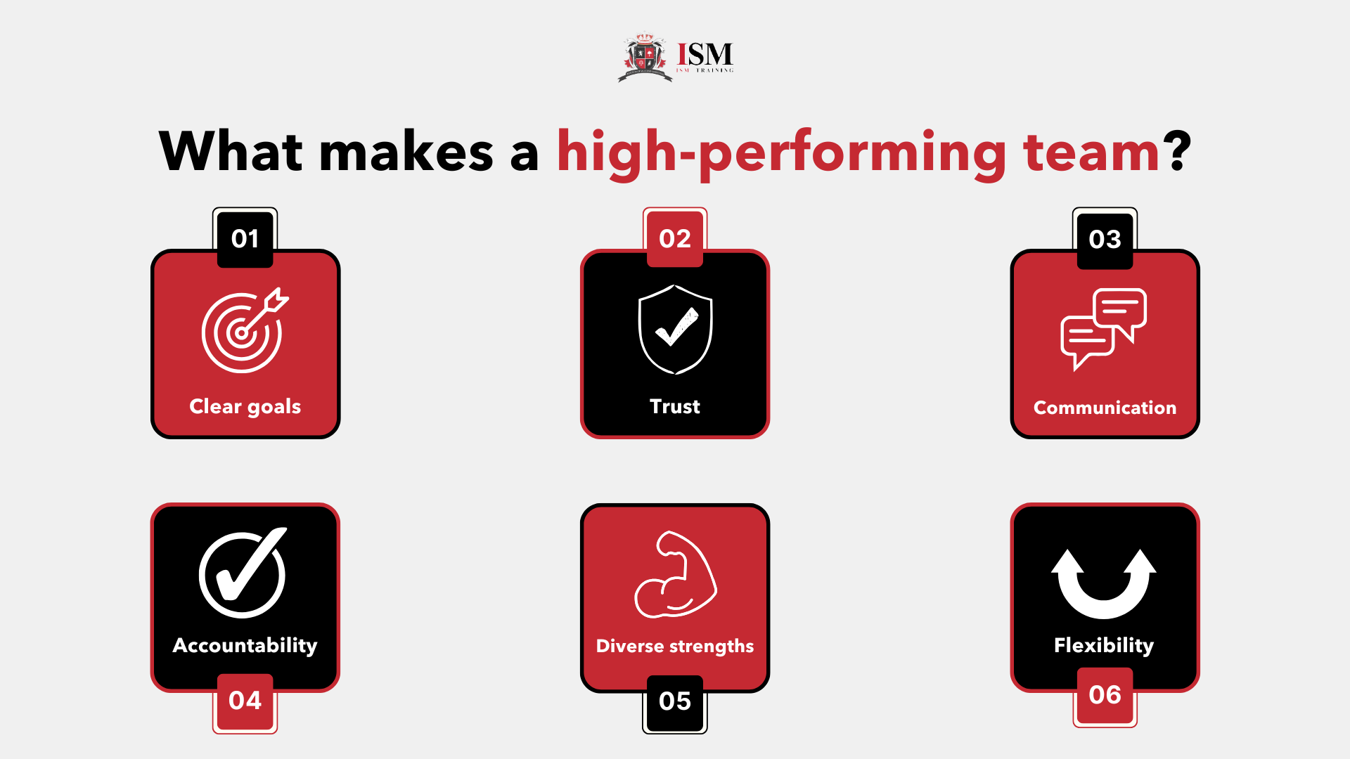 What makes a high-performing team infographic